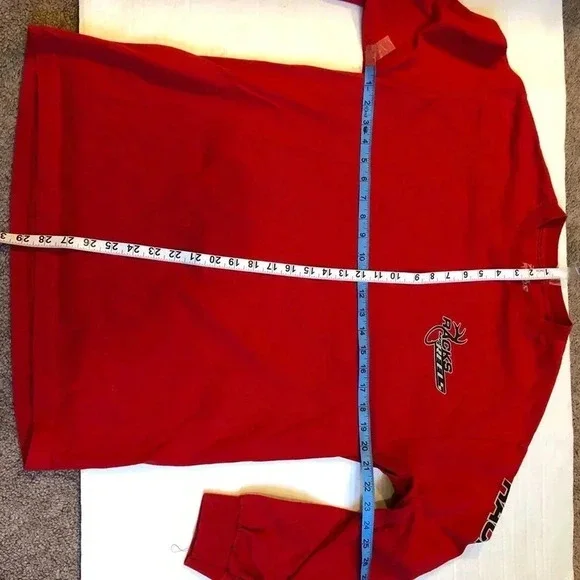 Racks Reels 100% Cotton Men Long Sleeves Graphic T Shirt Size L - Picture 3 of 5